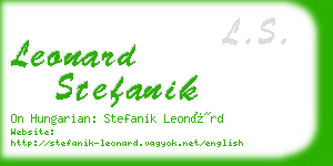leonard stefanik business card